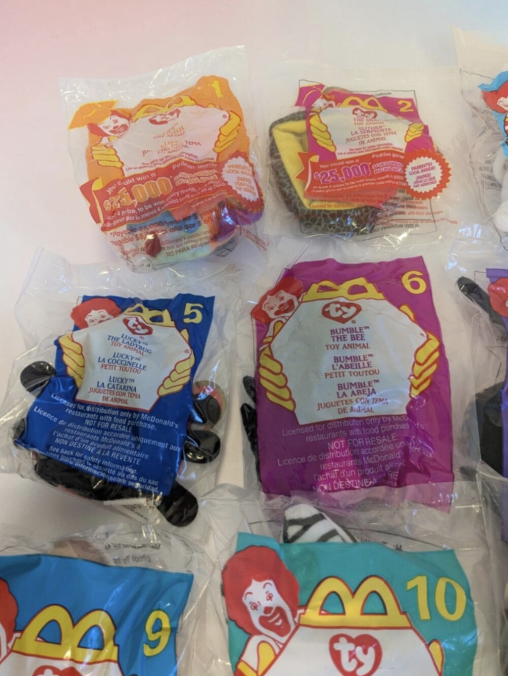 Vintage 2000 McDonald’s Ty Teenie Beanie Babies Complete 18-Piece Animal Set - Picture 2 of 7